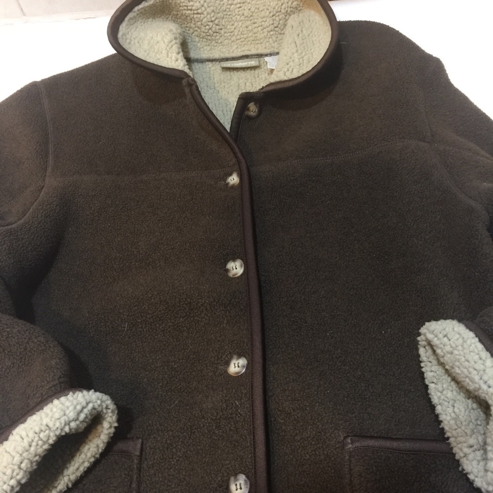 Liz Claiborne Brown Sherpa Lined Jacket